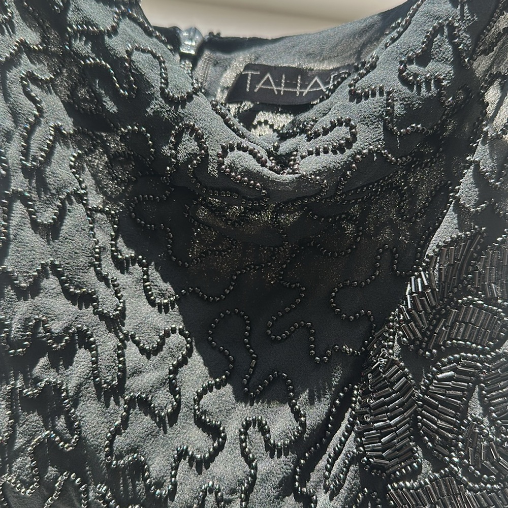 Vintage Tahari Beaded Evening Dress